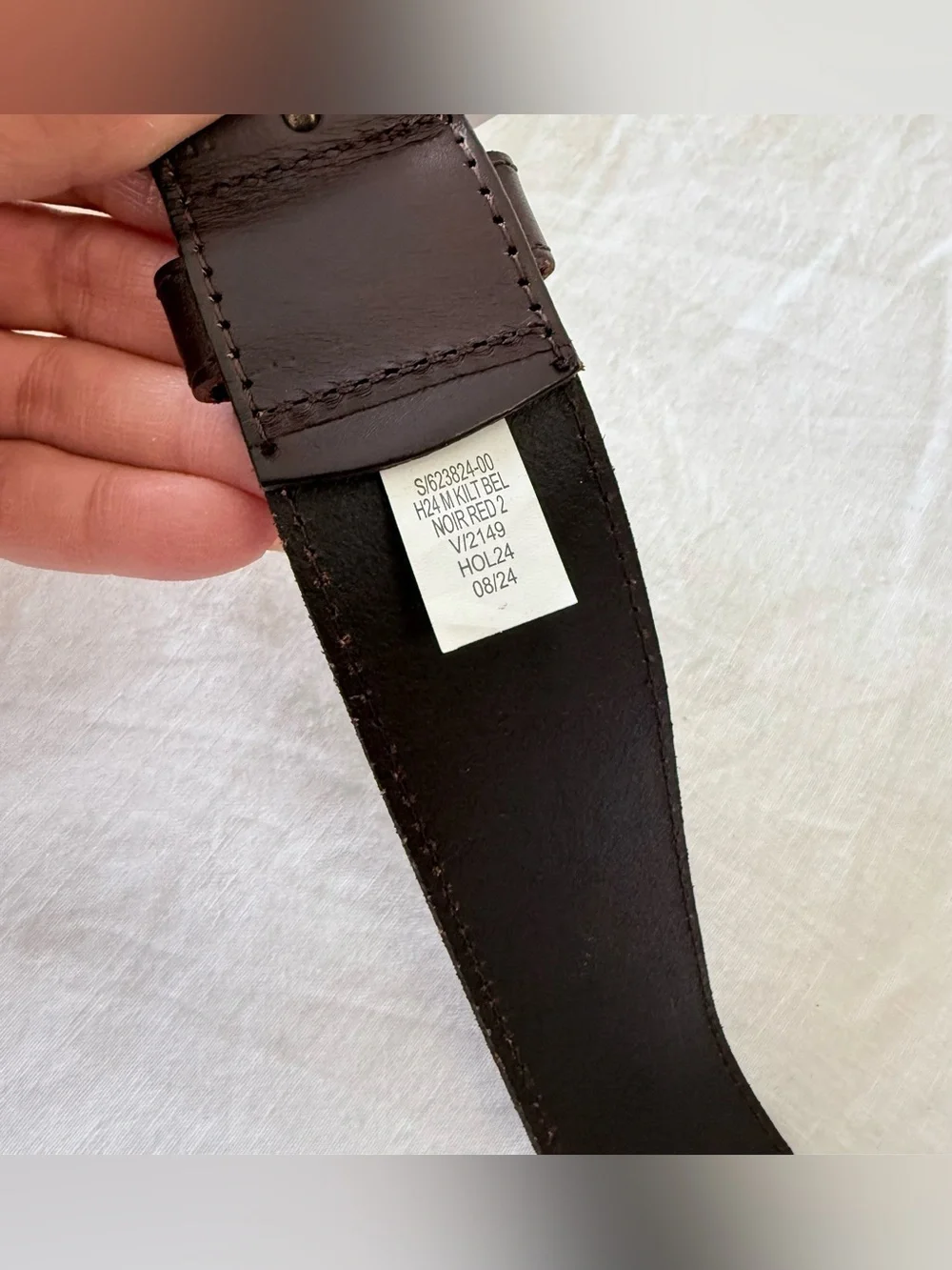 GAP | Mens SZ 32 | Brown Leather Kilt Fringe Belt Brass Buckle | Preppy NWT